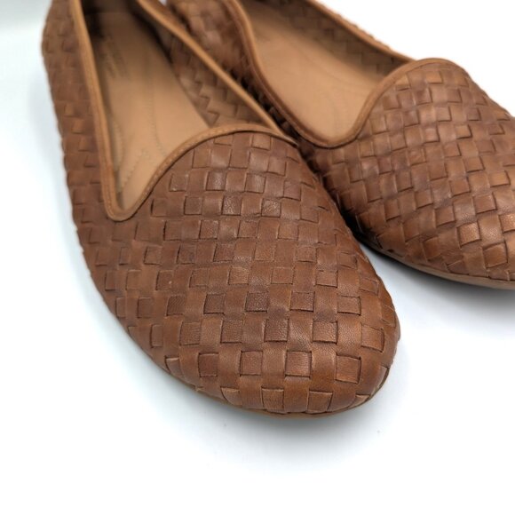 Naturalizer N5 Comfort Flat Slip On Shoes Brown Woven Leather Women's 12 (42) - Picture 4 of 7